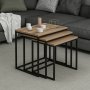 Evia Tisch 45/50/55 x 36/38/40 cm - Walnuss