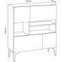 Krista Sideboard - Saphir/Eiche