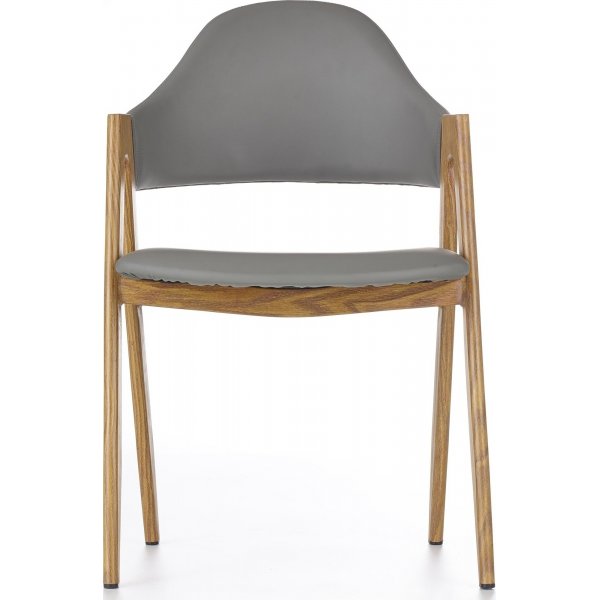 Stuhl Pearl - Grau (PU) / Holz
