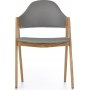 Stuhl Pearl - Grau (PU) / Holz