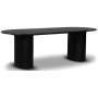 Essgruppe PiPi ovaler Esstisch 240 cm inkl. 6 Bugholzstühle No18 - Schwarz + 6.00 x Serviettenringe