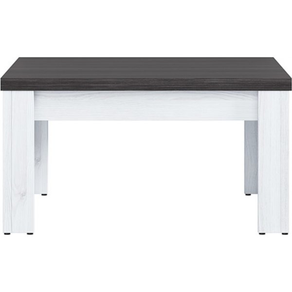 Hesen Couchtisch 75 x 75 cm - Weiß/Schwarz