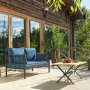 Lalas 2-Sitzer Outdoor-Sofa - Schwarz/Blau
