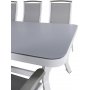 Virya Outdoor-Essgruppe mit 6 Albany-Stühlen - Weiß/Grau