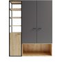 Limbo Kleiderschrank 602 - Anthrazit/Eiche