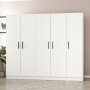 Rizada Kleiderschrank 225x52x190 cm - Weiß