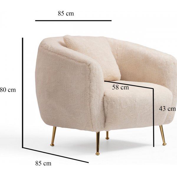 Oyster-Sessel - Beige