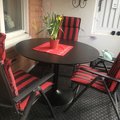 Kundenbild Sitz Esstisch Hochdrucklaminat - Schwarz - ø110 cm