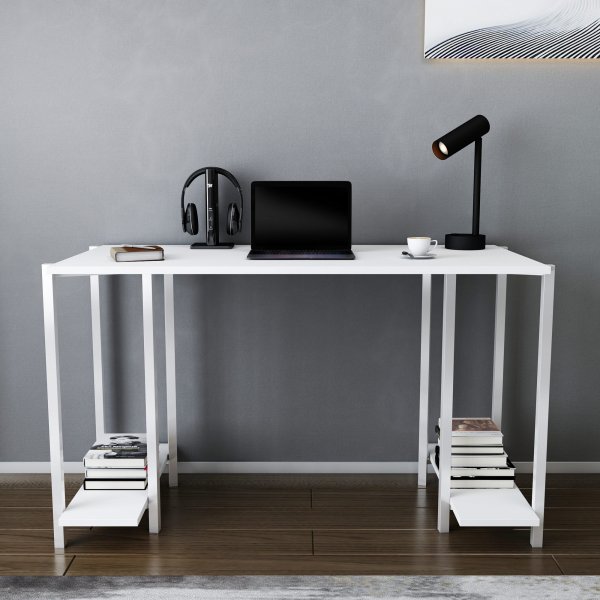 Akademie-Schreibtisch 125,2 x 60 cm - Weiß
