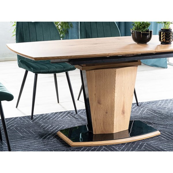 Houston Esstisch 120-160 cm - Eiche/schwarz