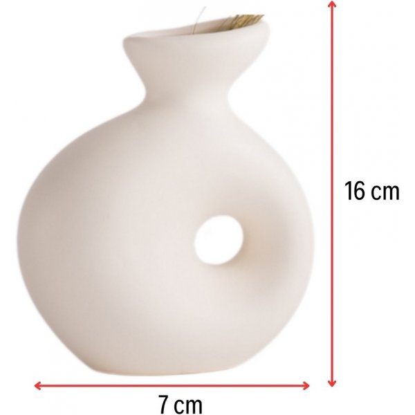 Delta-Vase - gebrochenes Weiß