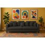 Brandy Lounge 4-Sitzer-Sofa XL - Dunkelgrauer Stoff