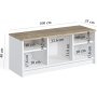 Lone Schuhschrank - Weiß/Saphir-Eiche