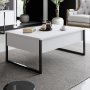 Lux Couchtisch 90 x 60 cm - Weiß/Schwarz