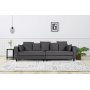 Brandy Lounge 4-Sitzer-Sofa XL - Dunkelgrauer Stoff