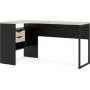 Function Plus Schreibtisch 145,1 x 81 x 76,8 cm - Schwarz/Eiche