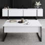 Lux Couchtisch 90 x 60 cm - Weiß/Schwarz