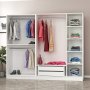 Rizada Kleiderschrank 225x52x190 cm - Weiß