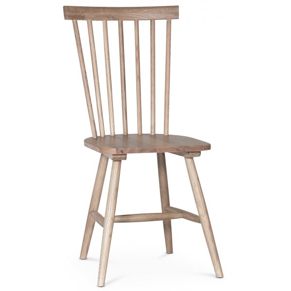 Karl Rohrgeflechtstuhl, weiß geöltes Holz
