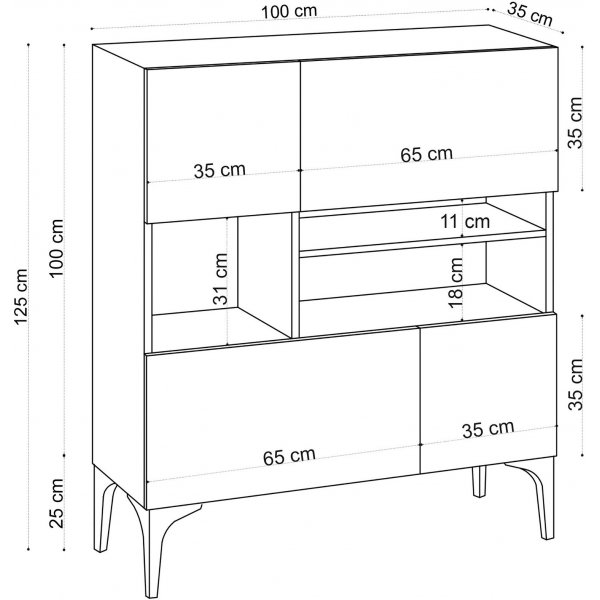 Krista-Schrank - Carrara-Marmor