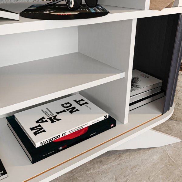 Stormy Sideboard - Weiß/Anthrazit