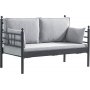 Manyas 2-Sitzer Outdoor-Sofa - Schwarz/Rauch + Textilreinigung für Möbel