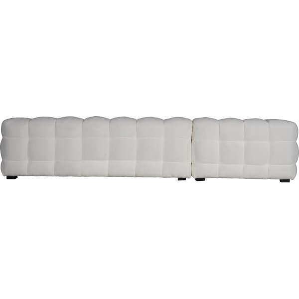Diwansofa Bouclè cremeweiß 322 cm
