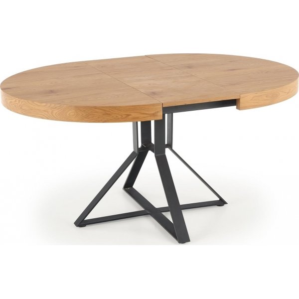 Mercy Esstisch 120-160 x 120 cm - Eiche/Schwarz