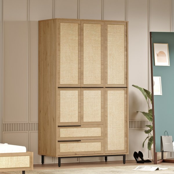 Ocean-Kleiderschrank - Walnuss/Eiche