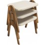 Couchtisch Paris 48,6 x 35,5 cm - Nussbaum/Creme
