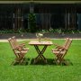 Saltö Outdoor Dining Group Esstisch 120x70 cm mit 4 Saltö Rahmenstühlen - Teak