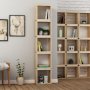 Multi-Bücherregal - Eiche/weiß