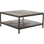 Herren-Couchtisch 80 x 80 cm - Braun/Schwarz