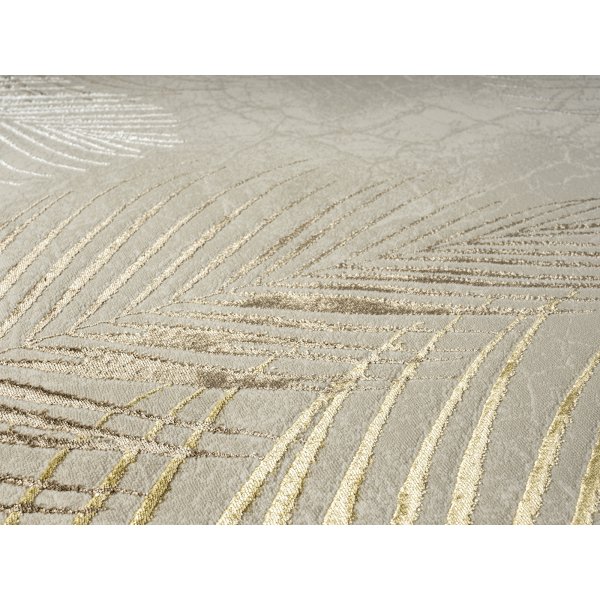 Creation Leaf maschinengewebter Teppich Creme
