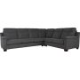 Ecksofa Salem aus dunkelgrauem Stoff